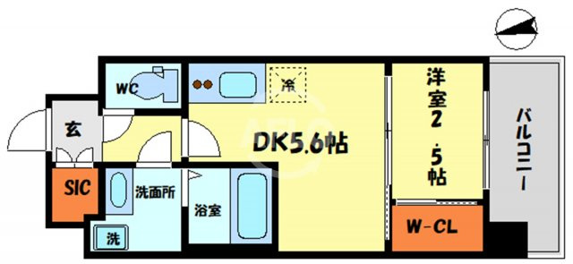 セレニテ福島プリエの間取り|セレニテ福島プリエ　開放感ある間取り