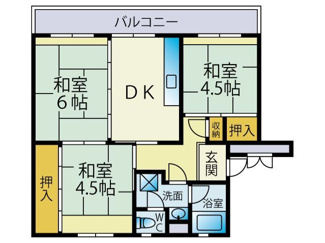 【間取り】 | 下大利団地