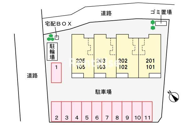 ファヴォーレ　村久野の駐車場|駐車場