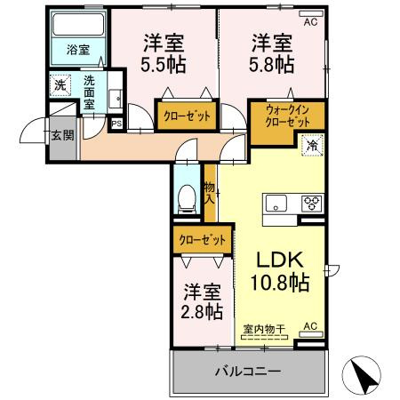 ウェスタ新八代の間取り