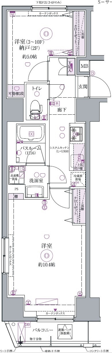 クレヴィスタ浅草の間取り