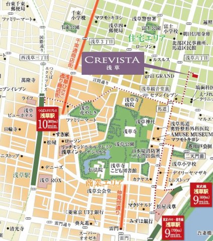 クレヴィスタ浅草の地図