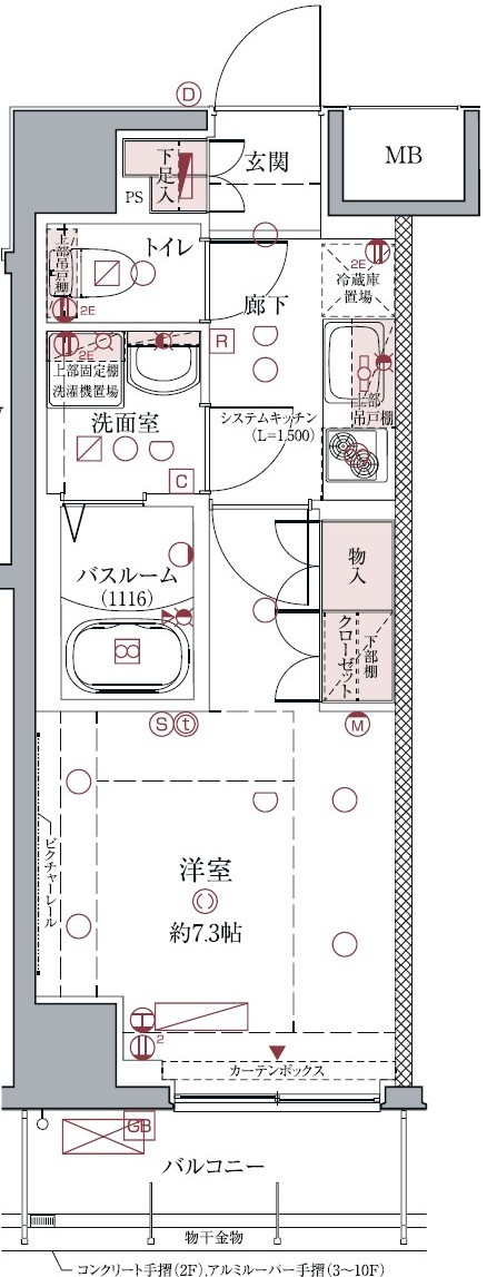 クレヴィスタ亀戸Ⅱの間取り