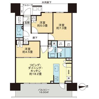 ＨＡＲＵＭＩ　ＦＬＡＧ　ＰＡＲＫ　ＶＩＬＬＡＧＥ　Ｄ棟の間取り
