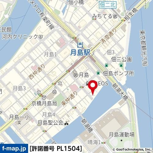 クレイス月島キャナルフロントの地図