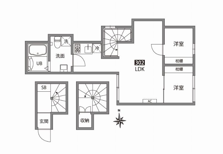 アネックスお花茶屋の間取り|間取り図