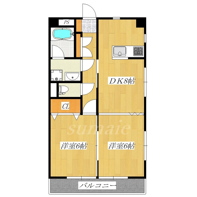 コンフォールの間取り|2面採光の角部屋です☆