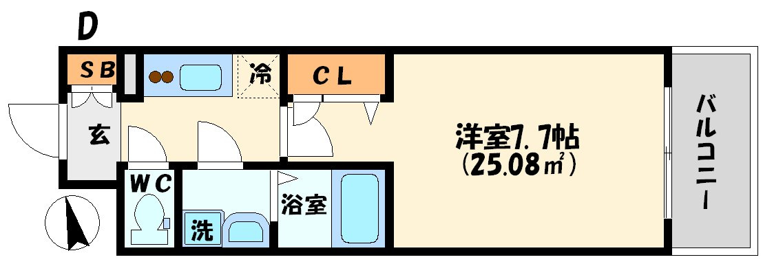 レジュールアッシュ梅田LUXE（レジュールアッシュ梅田リュクス）の間取り|レジュールアッシュ梅田LUXE（レジュールアッシュ梅田リュクス）　開放感のある間取り