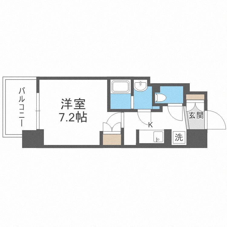 BPRレジデンス新梅田の間取り|BPRレジデンス新梅田　開放感のある間取り