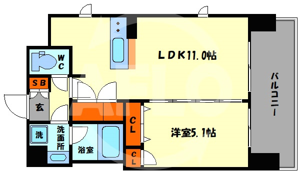 ランドセントラル梅田の間取り|ランドセントラル梅田　間取り