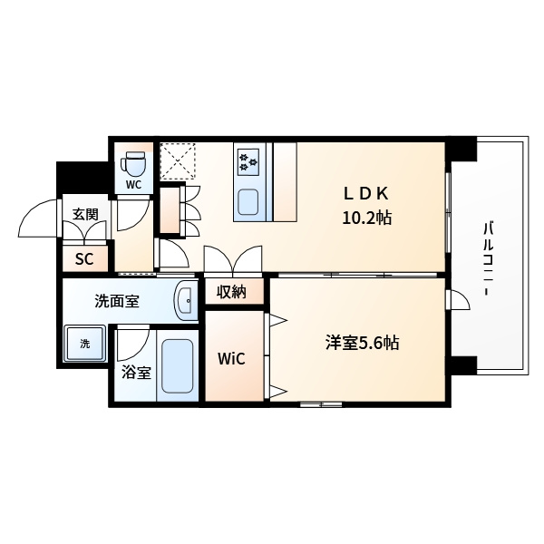 スプランディッド梅田WEST  大淀小学校区の間取り|間取り