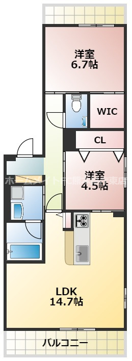 シャーメゾン　カルパの間取り