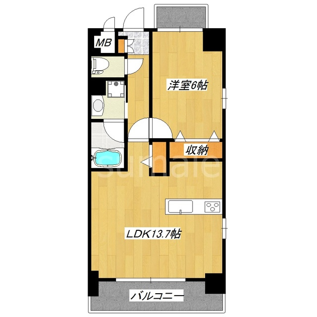 プリマステラの間取り|角部屋です♪