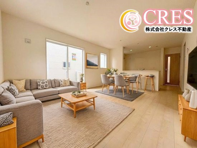 【居間・リビング】 | ☆☆新築分譲　常磐下船尾町１期H　長期優良住宅　全３棟-③♪　 | お子様のリビング学習にも最適です♪