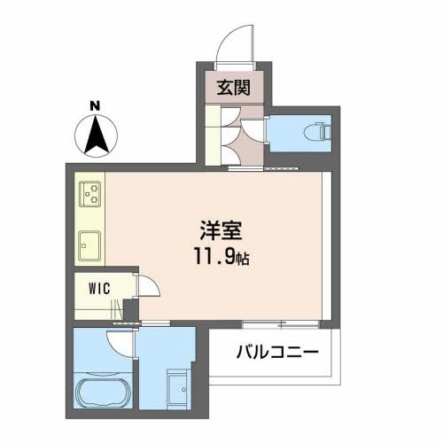 熊本市中央区新町３丁目の賃貸マンションの間取り