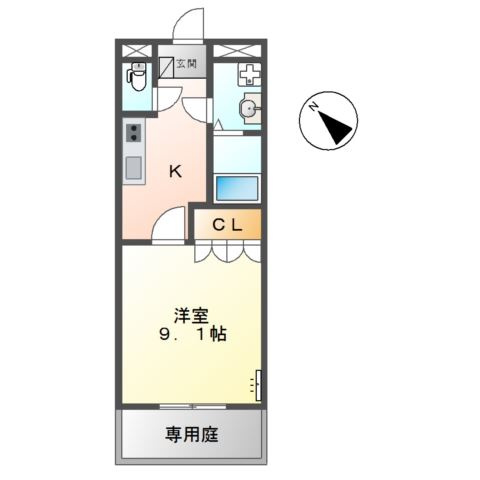 【間取り】 | グランディール中浜
