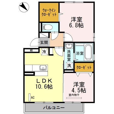 D-room山王公園の間取り