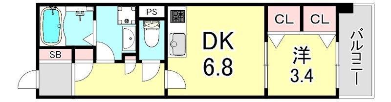 レゾナンス西宮北口の間取り