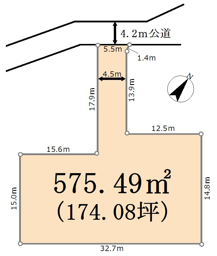 毛呂山町若山三丁目30-2,30-14,30-18土地 174坪の土地図