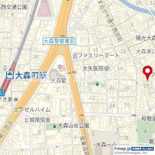 リッシェル平和島【おとり物件なし】#学生・社会人にオススメ！初期費用分割払いOK！の地図