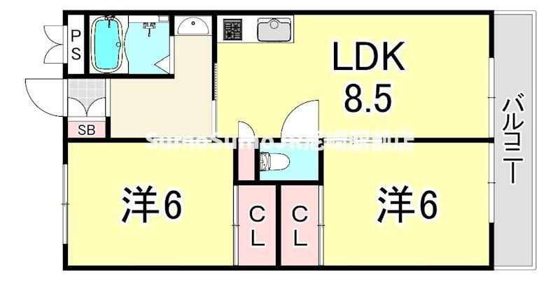 グランツ武庫川の間取り