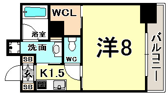 レジディア神戸元町の間取り
