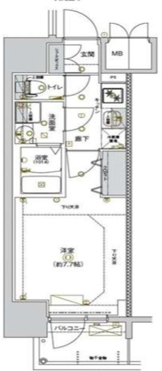 MELDIA CREST TAPP NAMBA-WESTの間取り