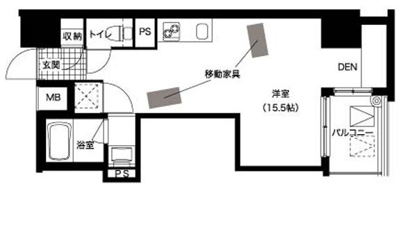 レジディア西新の間取り