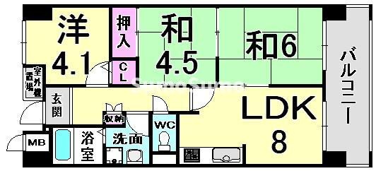 プロスペリテ神戸の間取り