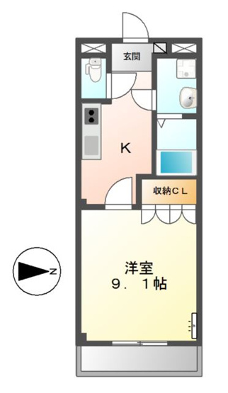 【間取り】 | エルヴェ東小向Ⅱ