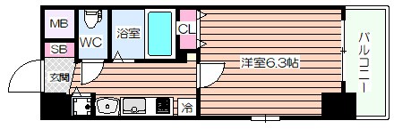 【間取り】 | プレサンス梅田北パワーゲート
