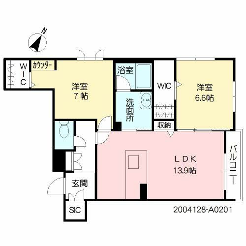 シャーメゾンクレストール御領の間取り