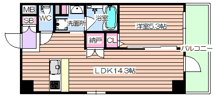 【間取り】 | ボヌール梅田