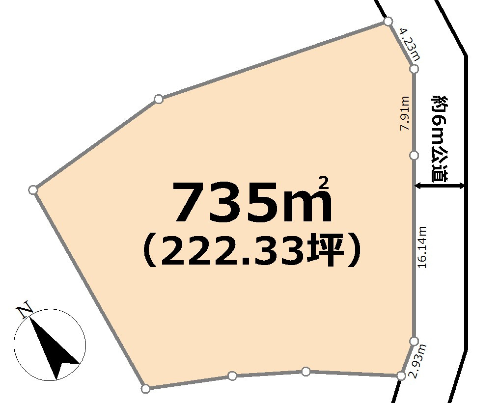 熊谷市大字箕輪土地437-1 227坪の土地図