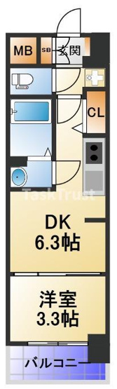 【間取り】 | BPRレジデンス天満橋