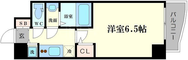 エスリード難波セントラルの間取り
