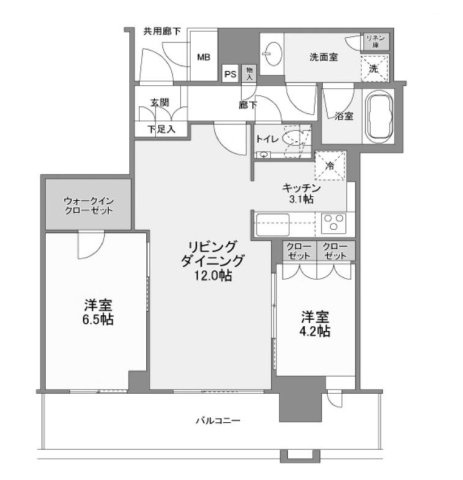 ブランズタワー梅田Northの間取り