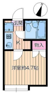 リバーパーク一之江Ａの間取り
