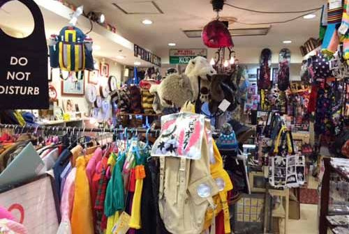 メゾン・ド・ラシーヌの周辺|ブロードウェイ内店内風景。さまざまなグッズ等。