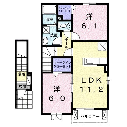 ルーベル宇多津東　Ⅰの間取り