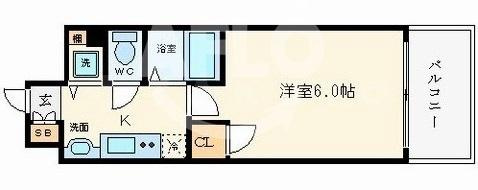 プレサンス難波元町の間取り|プレサンス難波元町　開放的な間取