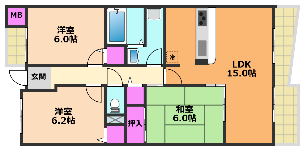 フェアフィールドの間取り