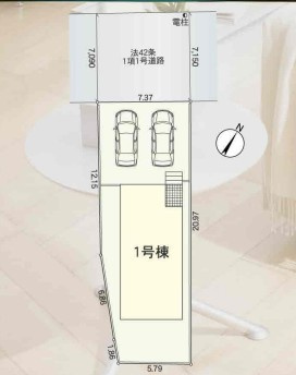 【区画図】 | クレイドルガーデン東近江市五個荘北町屋町第１ | 区画図