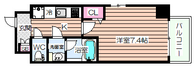 【間取り】 | シャローズワン立売堀