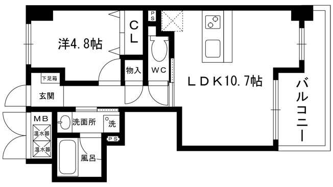 【間取り】 | クオーレ西宮北口Ⅱ