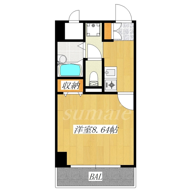 グロリア大洋の間取り|フローリングのお部屋です☆