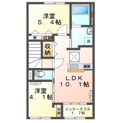 フルール伊都の間取り