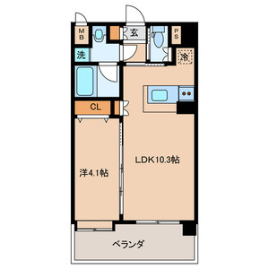 【間取り】 | クリムゾン博多Ⅱ 