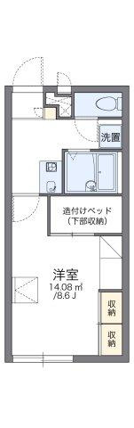 レオパレスフリューゲルⅡの間取り