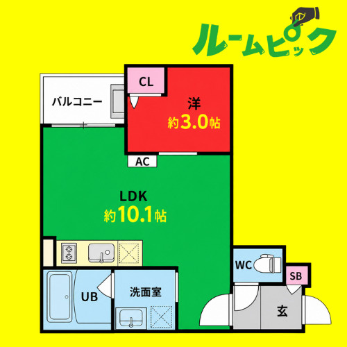 Jack koshiroⅠ　名古屋市賃貸　仲介手数料無料の間取り